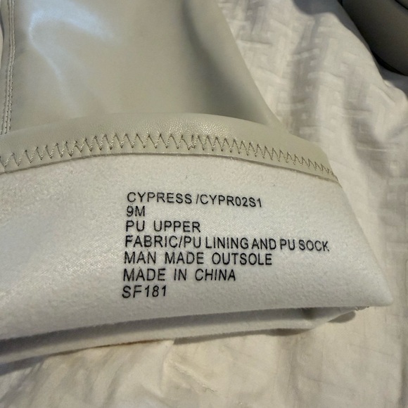 Cream Platform Boots - Picture 2 of 2